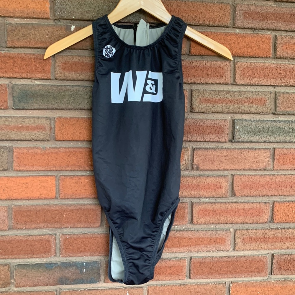 Hard-core polo size 30 water polo suit black and white womens